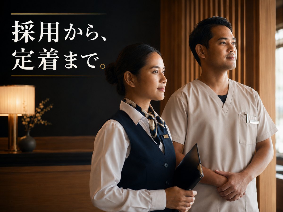 採用から定着まで——宿泊・介護の現場で活躍する外国人材